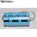 330uF 50V Condensatore elettrolitico assiale 1AA11360_N43b