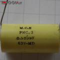 909 nF 63V 2% PNC Condensatore Policarbonato metallizzato M.C.E. 1AA17936_G37A