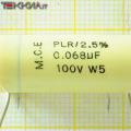 68nF 100V 2.5% Condensatore antinduttivo Polistirene 1AA20065_L18b_/