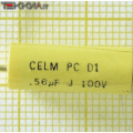 560nF 100V Condensatore antinduttivo Policarbonato CELM PC D1 1AA20085_L18b
