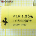 105nF 63V 1.25% Condensatore antinduttivo Polistirene 1AA20106_L18b