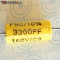 3.3nF 160V/C3 Condensatore antinduttivo Policarbonato PNC/10% M.C.E. 1AA20113_L18b