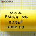 150nF 100V 5% Condensatore antinduttivo Policarbonato 1AA20137_L18b