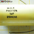 1.0uF 250V/A1 Condensatore antinduttivo Policarbonato PNC/10% M.C.E 1AA20142_L18b