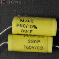 33nF 160V /C3 Condensatore antinduttivo Policarbonato PNC/10% M.C.E. 1AA20152_L18b
