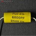 6.8nF 6800pF 250V 2% Condensatore antinduttivo Polistirene 1AA20160_L18b