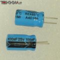 100 uF 25V 85°C Condensatore elettrolitico 1AA21495_L19b